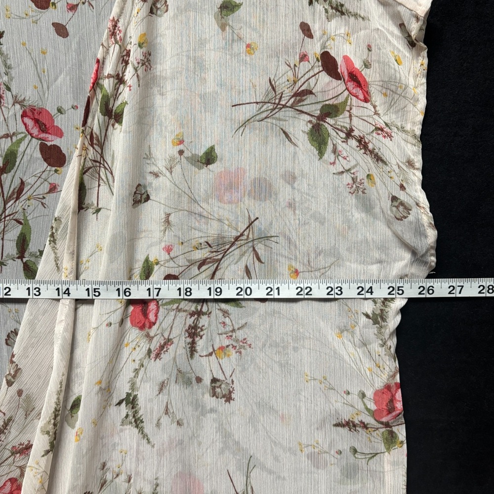 Bobeau Floral Print Kimono Cardigan Lightweight Duster Women' M - Picture 5 of 7